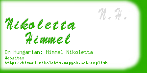 nikoletta himmel business card